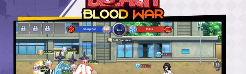 Bleach Blood War characters battling.