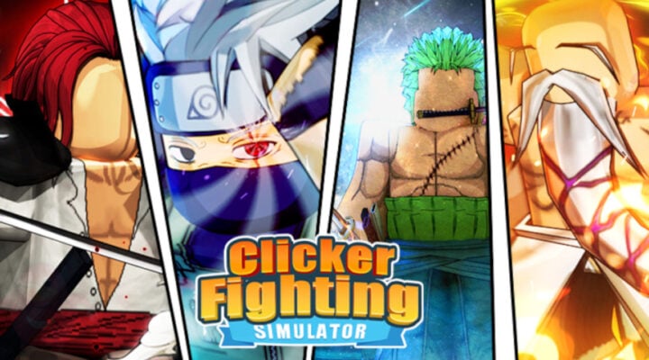Clicker Fighting Simulator characters on the official artwork.