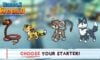 feature image for our doodle world codes guide, the image features the games logo as well as 4 of the starter doodles with the text "choose your starter!"