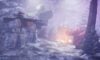 The featured image for our Zombie Battle Tycoon codes guide, featuring soldier shooting and fighting zombies in a snowwy forest. There's a pink light shining through, impying the time is of the early hours of the morning.